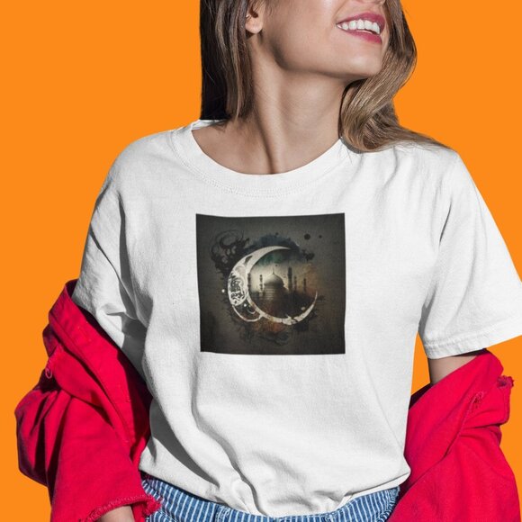 Crescent Multi color Mosque Islamic Shirt | Ramadan Kareem T-shirt | Ramadan - Picture 9 of 10